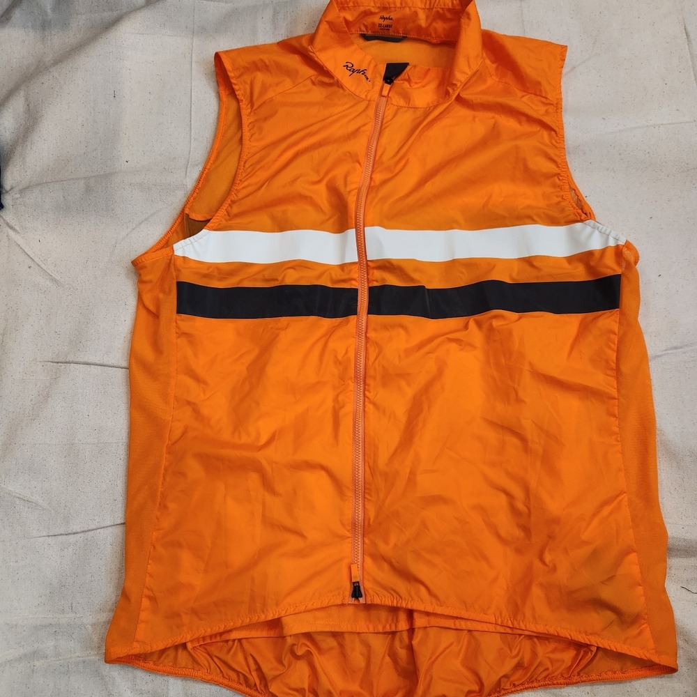 Rapha Brevet Gilet Reflective Cycling Vest Mens 2xl xxl Orange Jacket Safety